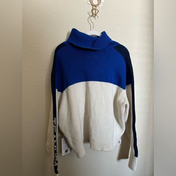 Polo Ralph Lauren Paralympics USA Wool Knit Sweater Sz XXL Colorblock Blue Cream - Picture 7 of 9
